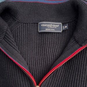 Vineyard Vines Men's Dark Blue Zip-Up Sweater